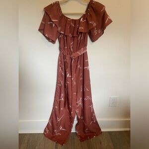 Mauve Off the Shoulder Jumpsuit